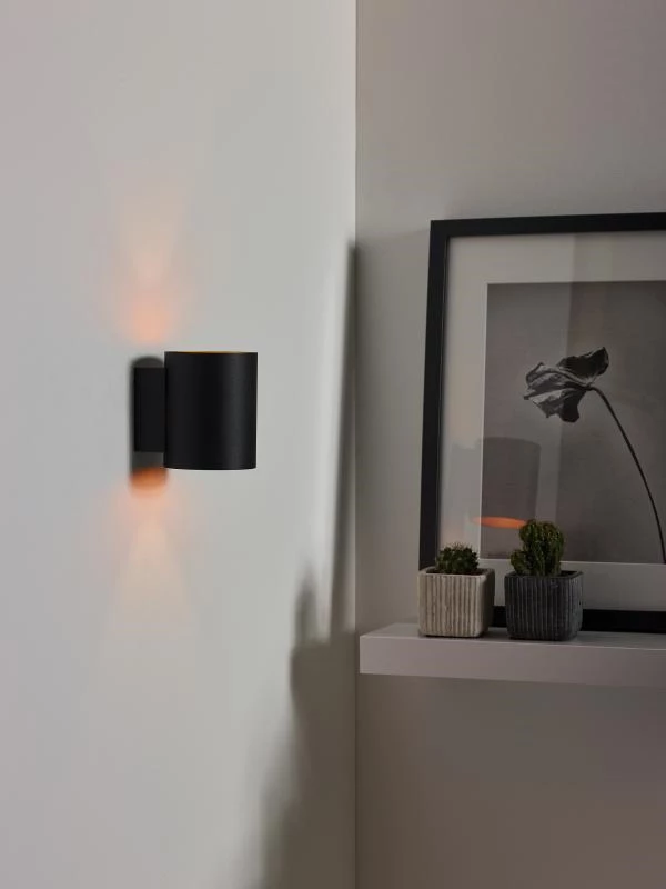 Lucide XERA - Lámpara de pared - Ø 8 cm - 1xG9 - Negro - SFEER 1